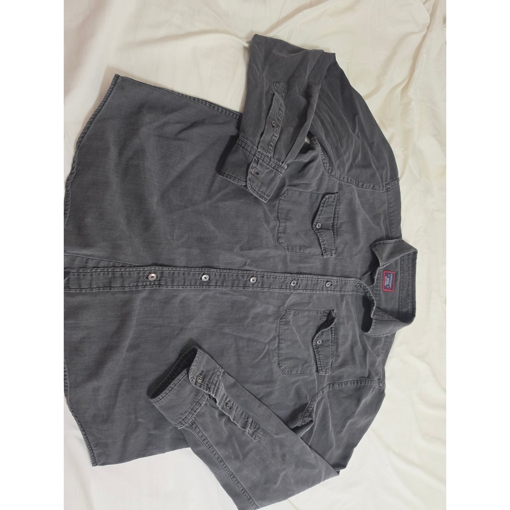 UNTUCKit Mens Gray Cotton Button Down Shirt Long Sleeve Two Pocket Medium